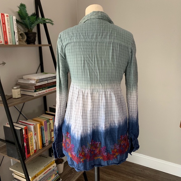Vintage Havana Ombré Shirt with Embroidery - Picture 2 of 5